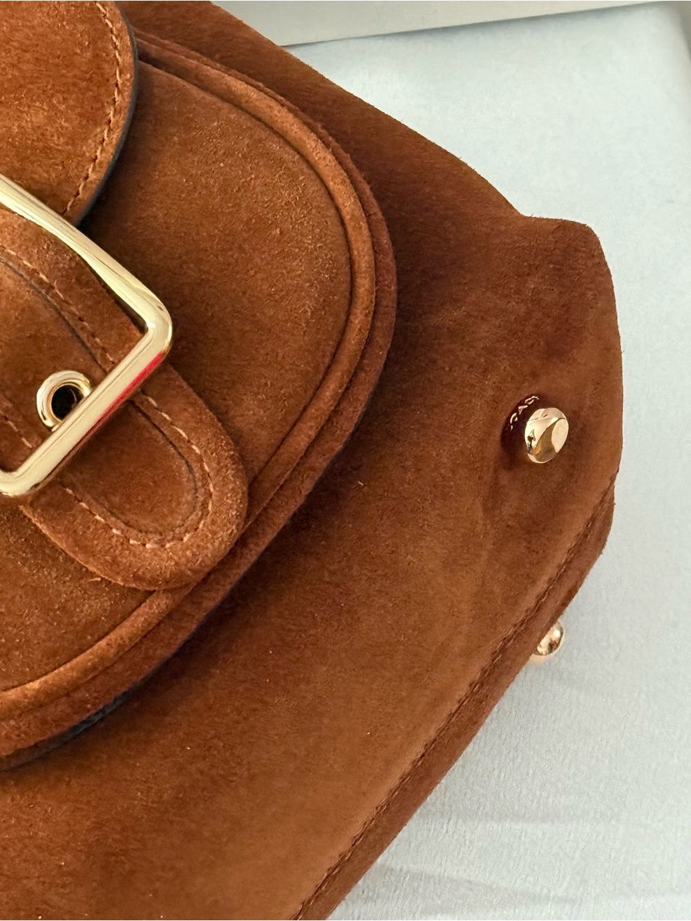 coach Allison Zip Top Shoulder Bag Gold/Warm Brown CFO84 - Picture 8 of 11